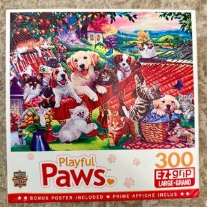 MasterPieces Playful Paws 300-Piece Puzzle - Vibrant Animal Fun
